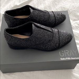 Saks fifth avenue black sparkly slacks